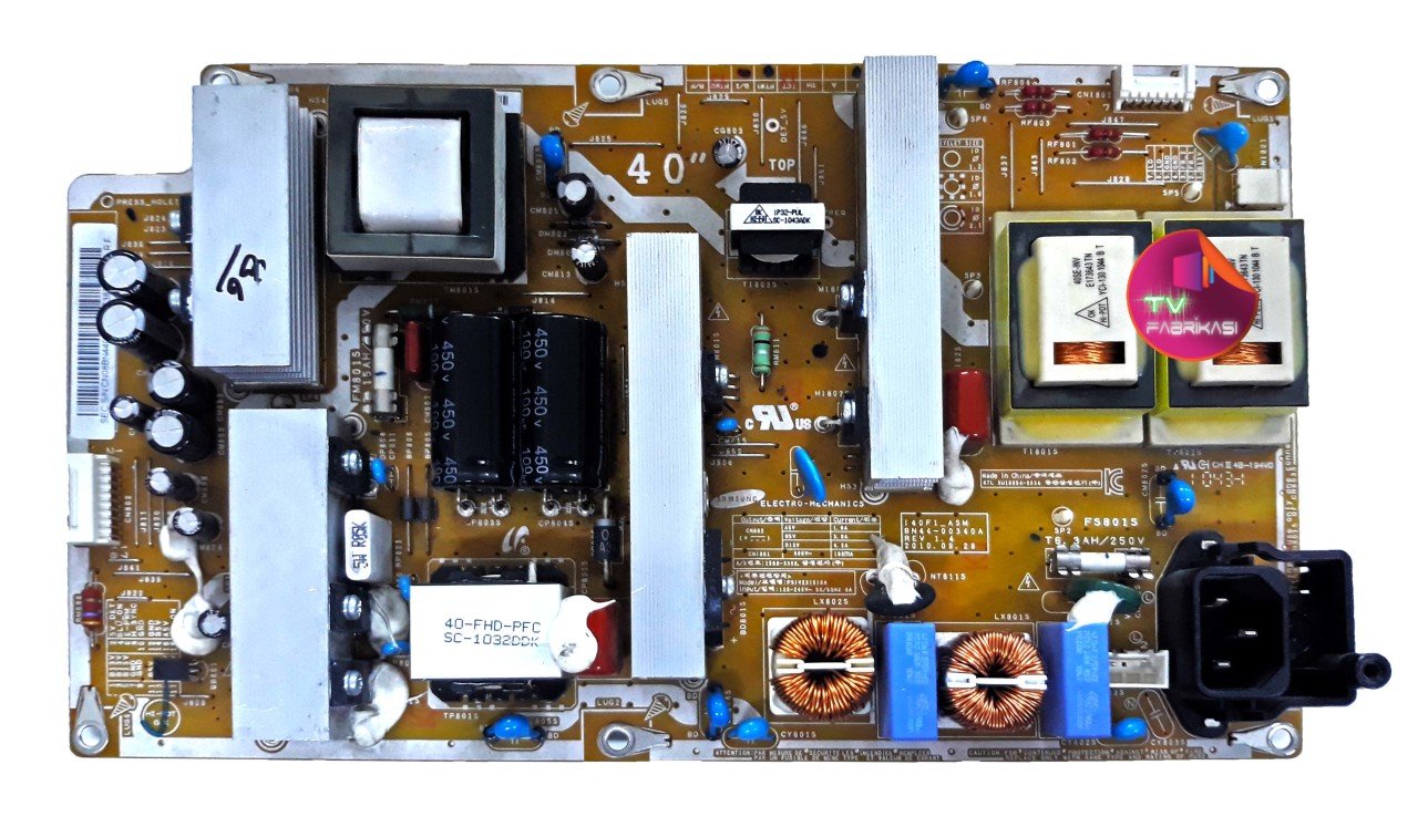 BN44-00340A , I40F1_ASM , REV 1.4 , PSIV231510A , POWER BOARD , SAMSUNG BESLEME