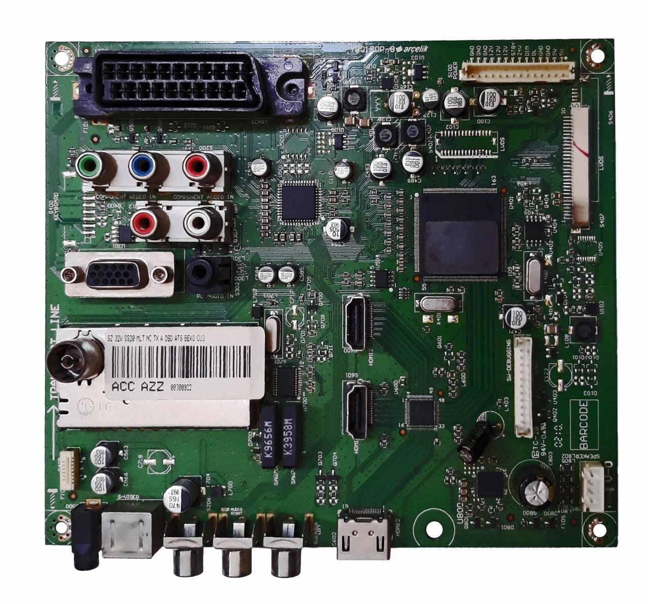 Yrq190r-8 , Acc Azz , Accazz , Sz 32w Ss20 Mlt , Arçelik 32 Inch Lcd , Main Board , Arçelik Anakart