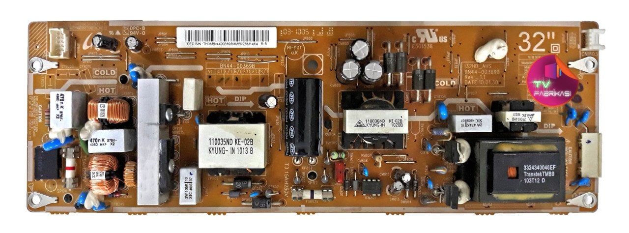 BN44-00369B , I32HD_AHS , REV 1.1 , LE32C350D1W , POWER BOARD , SAMSUNG BESLEME