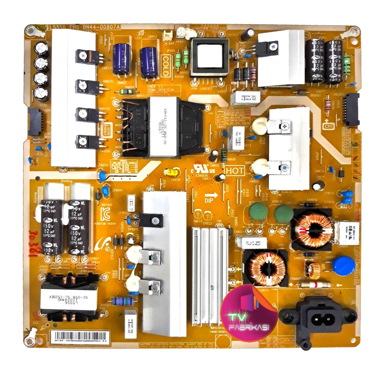 BN44-00807A , L55S6_FHS , REV 1.1 , UE55JU6570U , UE48JU6470U , POWER BOARD , SAMSUNG BESLEME