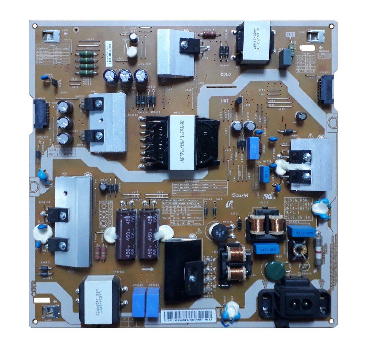 Bn44-00876c , L55e6_Ksm , Pslf171s08a , Rev1.1 , Ue55mu7400 , Power Board , Samsung Besleme