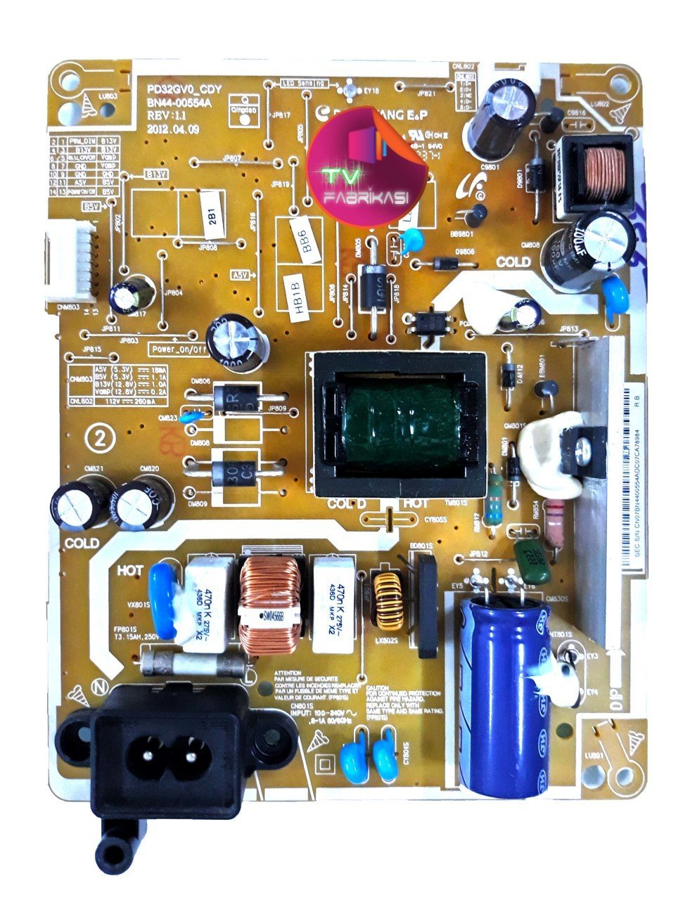BN44-00554A , PD32GV0_CDY , REV 1.1 , UE32EH4003W , CY-DE320AGEV2V , POWER BOARD , SAMSUNG BESLEME