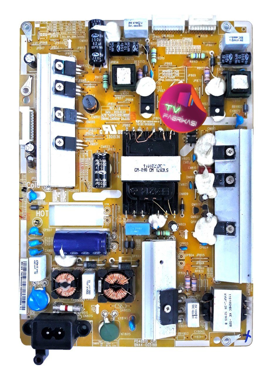 BN44-00518B , PD46B1D_CHS , REV 1.2 , UE40ES6300 , POWER BOARD , SAMSUNG BESLEME