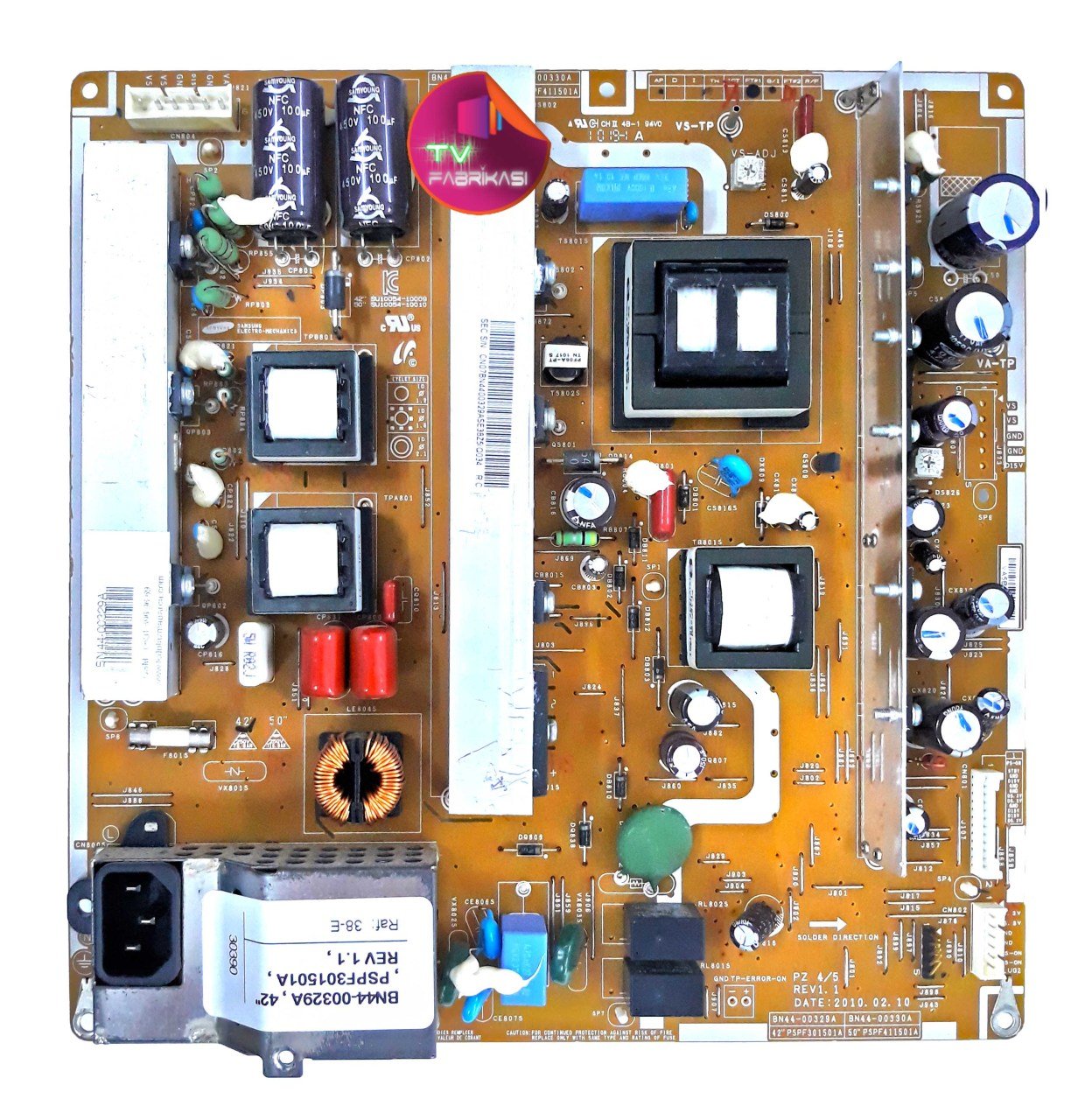 BN44-00329A , 42'' , PSPF301501A , REV 1.1 , 42C450B1W , POWER BOARD , SAMSUNG BESLEME