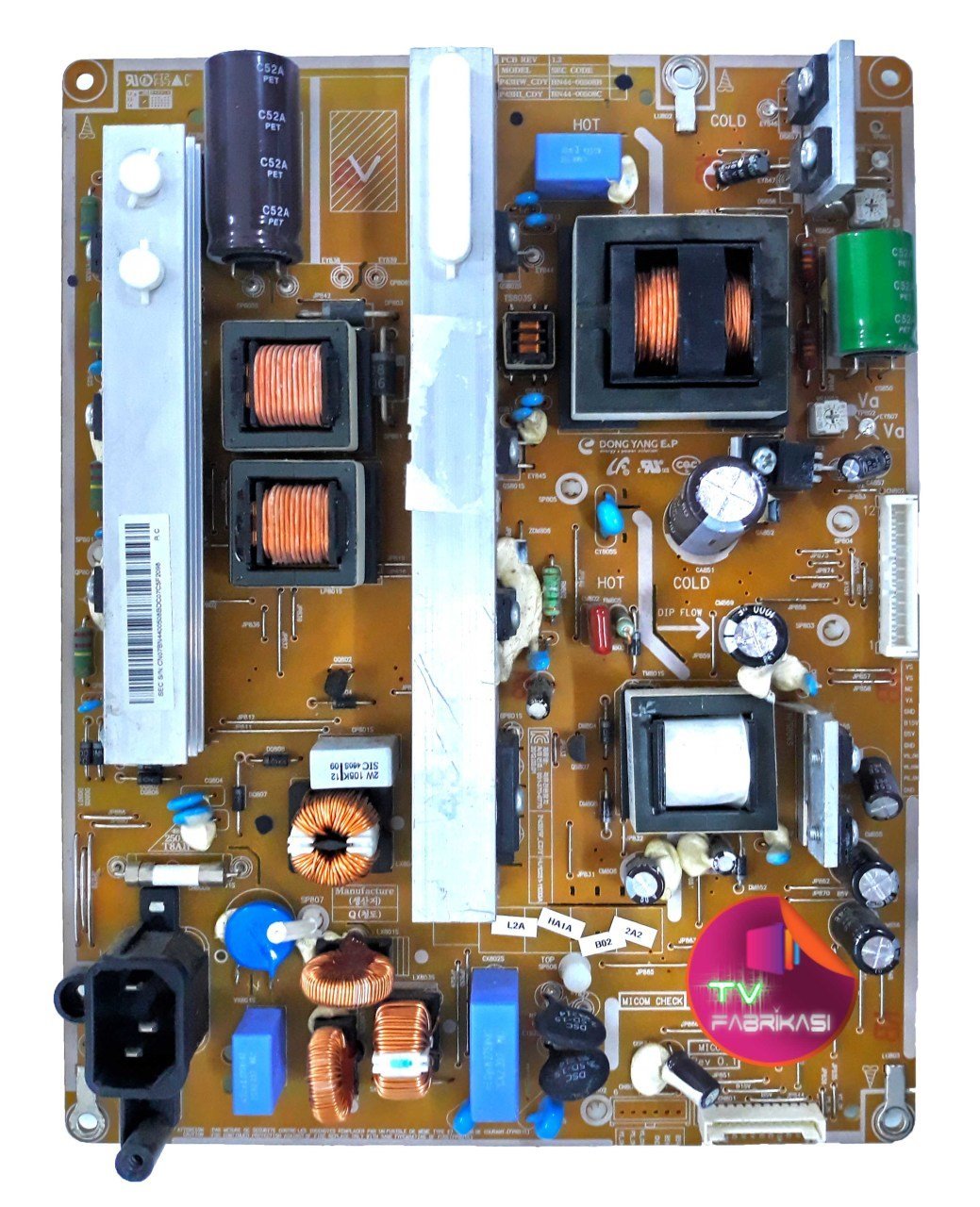 BN44-00508B , P43HW_CDY ,PS43E490B1W , HU10251-11033A , POWER BOARD , SAMSUNG BESLEME