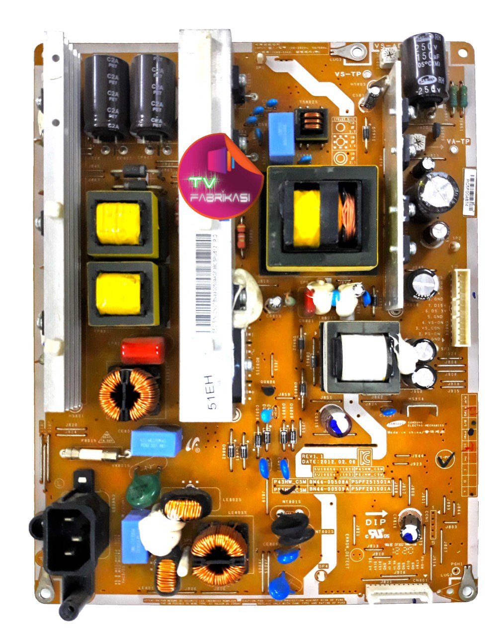 BN44-00509A , PSPF291501A , P51HW_CSM , SU1005 , POWER BOARD , SAMSUNG BESLEME