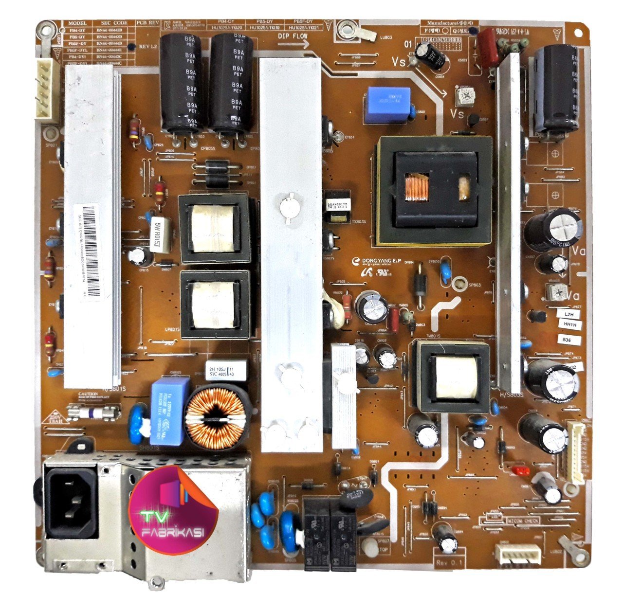 BN44-00444B , PB5F-DY , REV 1.2 , HU10251-11021 , PS51D550C1K , POWER BOARD , SAMSUNG BESLEME