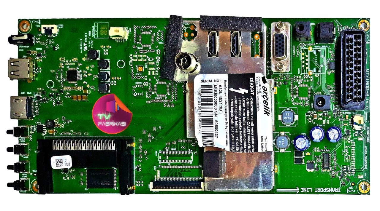 VTY190R-6 V-0 , MUUKZZ , A32L 4521 3B , MAIN BOARD , ARÇELIK ANAKART