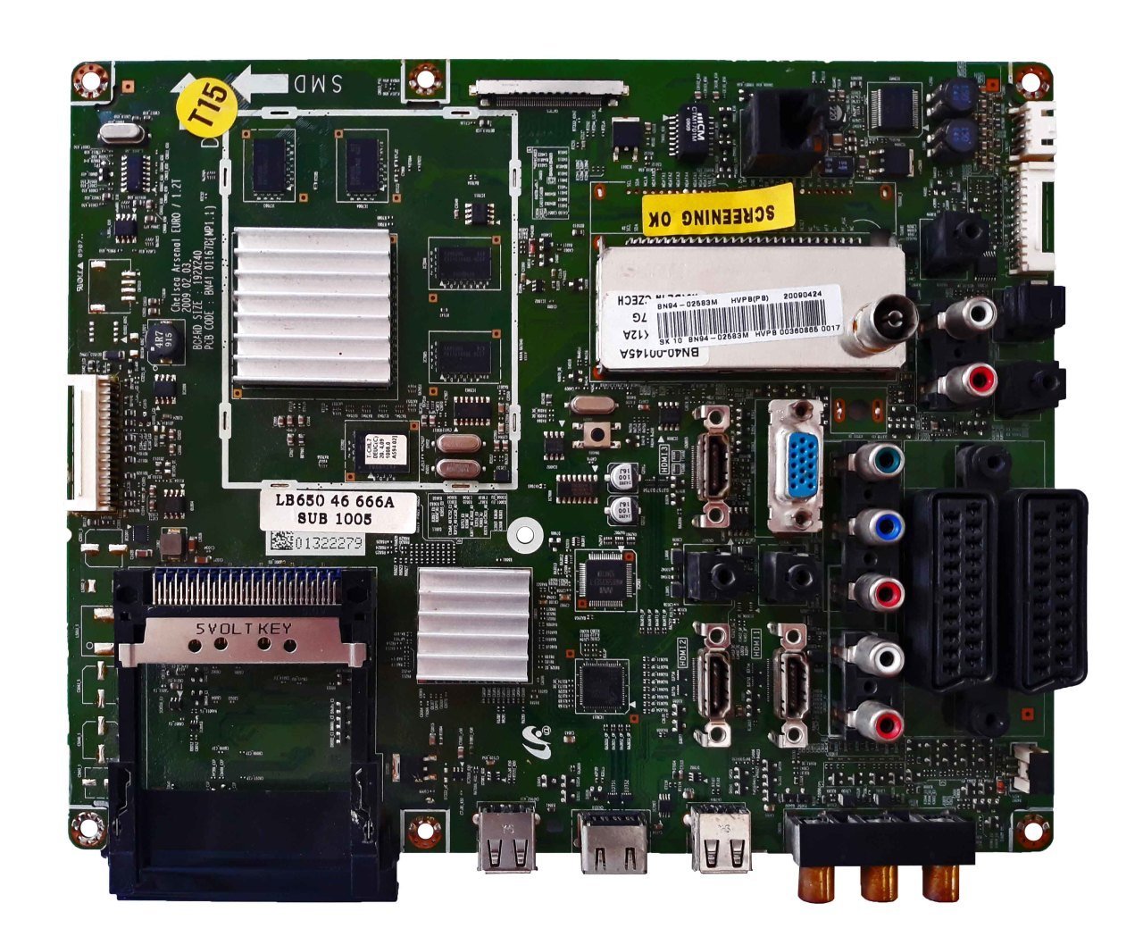 BN41-01167B , BN94-02583M , BN94-02583L , SAMSUNG LE46B651T3 , V460H1-LH5 , MAIN BOARD , SAMSUNG ANAKART