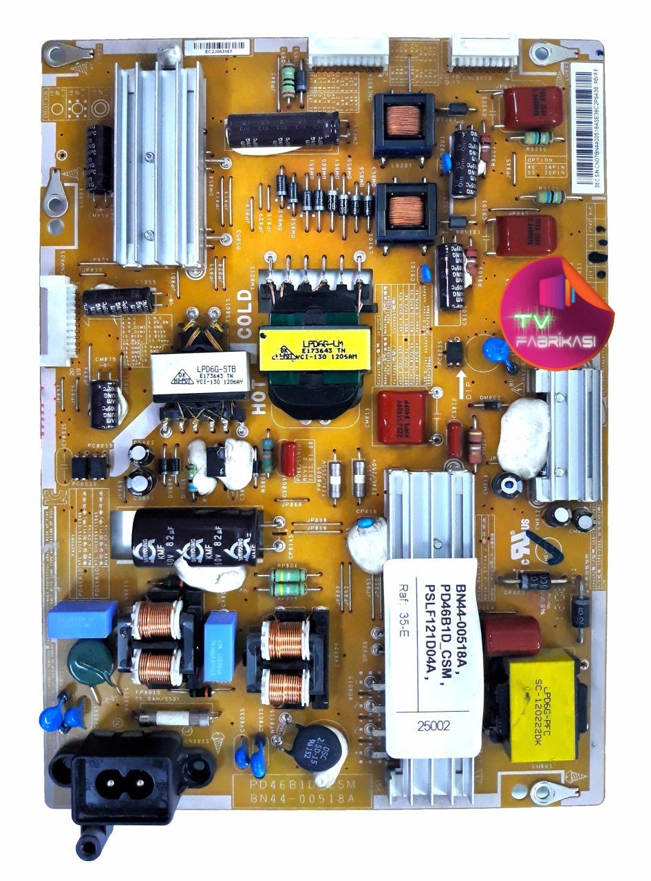 BN44-00518A , PD46B1D_CSM , PSLF121D04A , UE37ES6100 , POWER BOARD , SAMSUNG BESLEME