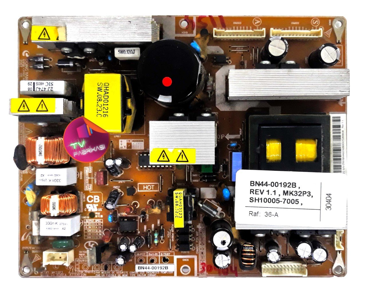BN44-00192A , REV 1.0 , MK32P3, SH10005-7005 , POWER BOARD , SAMSUNG BESLEME