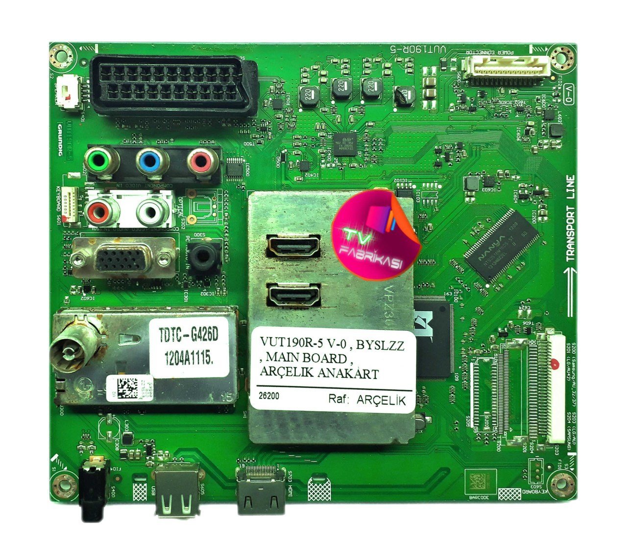 VUT190R-5 V-0 , BYSLZZ , MAIN BOARD , ARÇELIK ANAKART