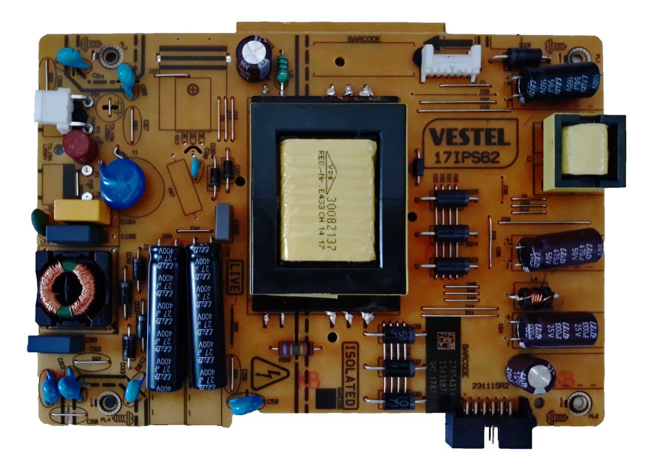 17IPS62 , 23439876 , 231115R2 , VES315WN05-2D , Regal 32R4011H , POWER BOARD , VESTEL BESLEME