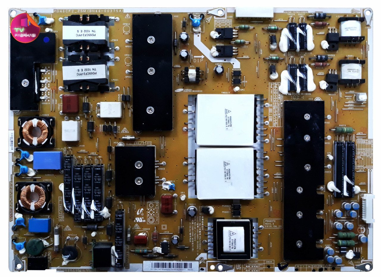 BN44-00375A , PD46CF2_ZSM , KTL SU10054-10001 , REV 1.2 , REV 1.3 , PSLF172C01A , POWER BOARD , SAMSUNG BESLEME