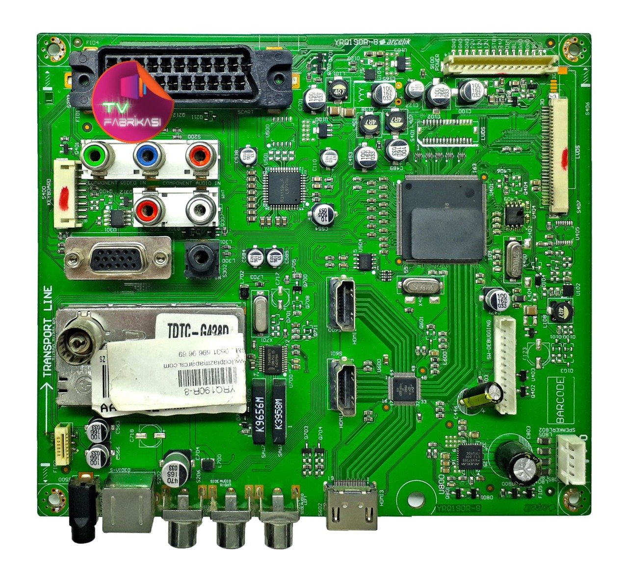 YRQ190R-8 V-0 , AAV9ZZ , MAIN BOARD , ARÇELIK ANAKART