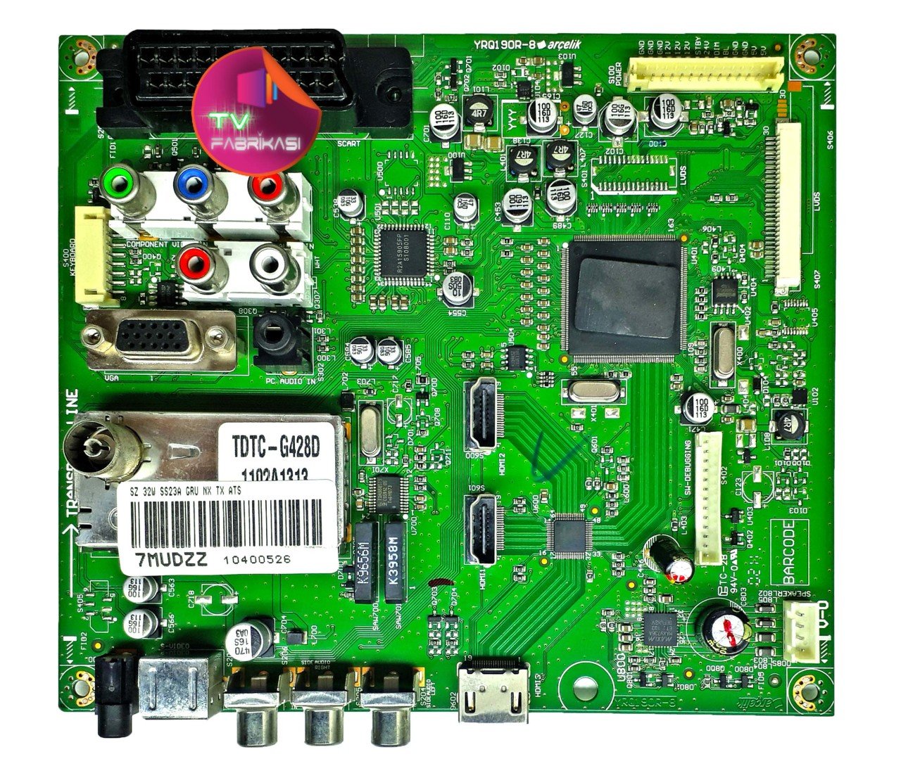 YRQ190R-8 , 7MUDZZ , MAIN BOARD , ARÇELIK ANAKART