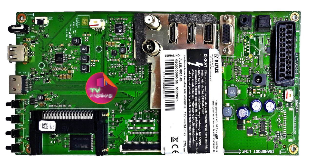 VTY190R-6 V-0 , H06FZZ , AL32L 5521 4B , MAIN BOARD , ARÇELIK ANAKART