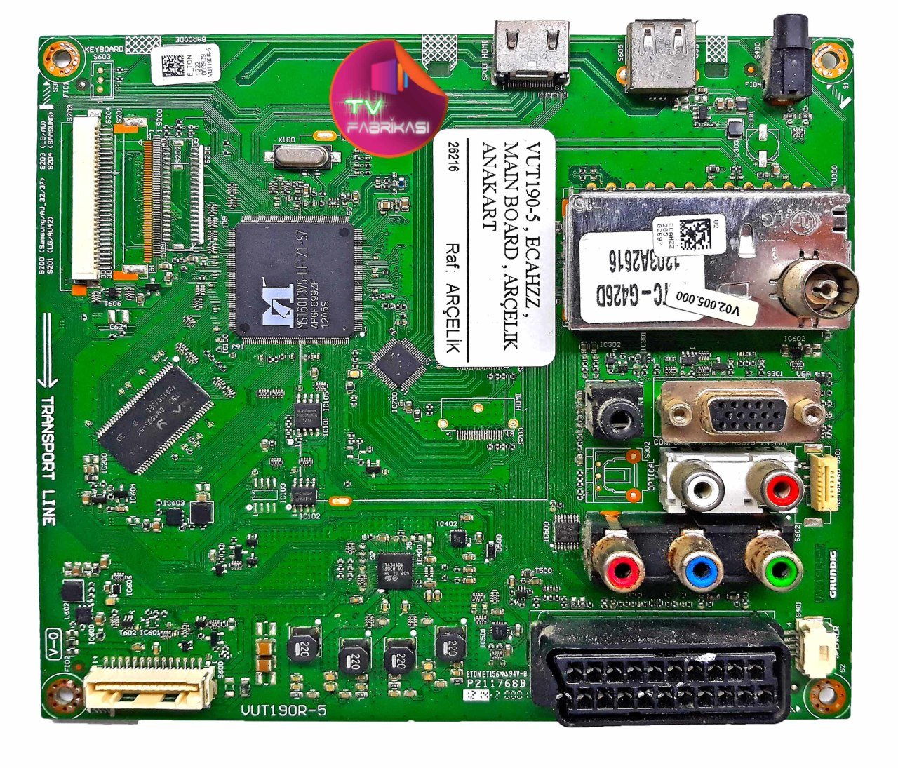 VUT190-5 , ECAHZZ , MAIN BOARD , ARÇELIK ANAKART