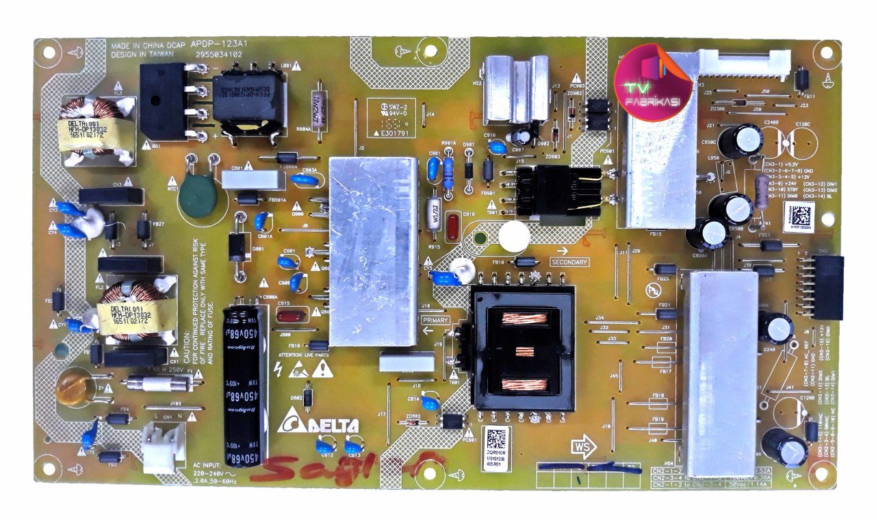 APDP-123A1 , 2955034102 , ZQR910R , 405R01 , POWER BOARD , ARÇELİK BESLEME