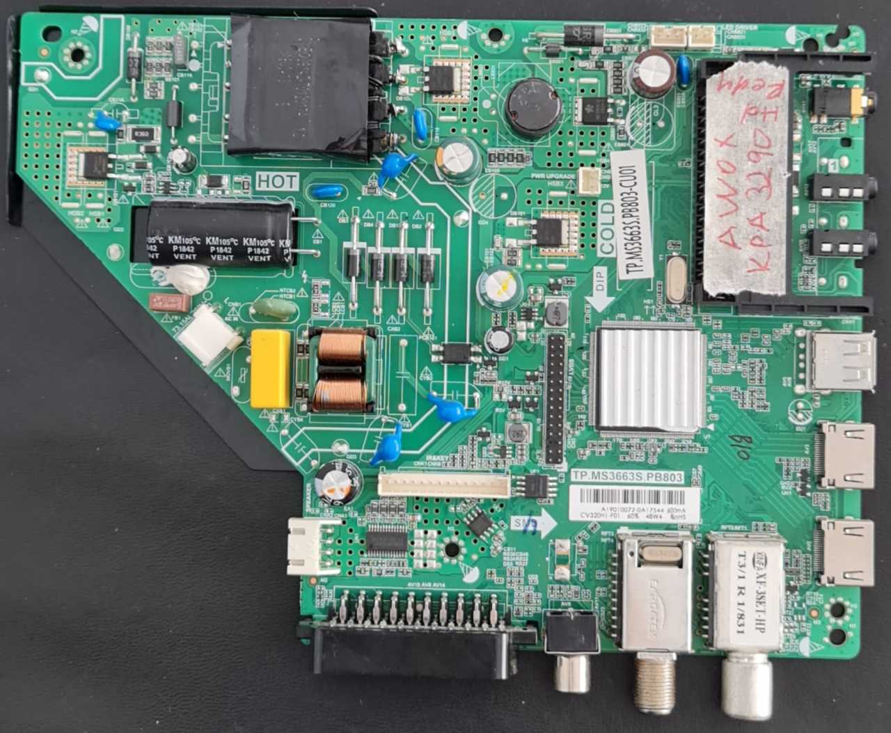 AWOX,U3200STR,KPA3290,TP.MS3663S.PB803,CV320H1-F01,MAİN,BOARD