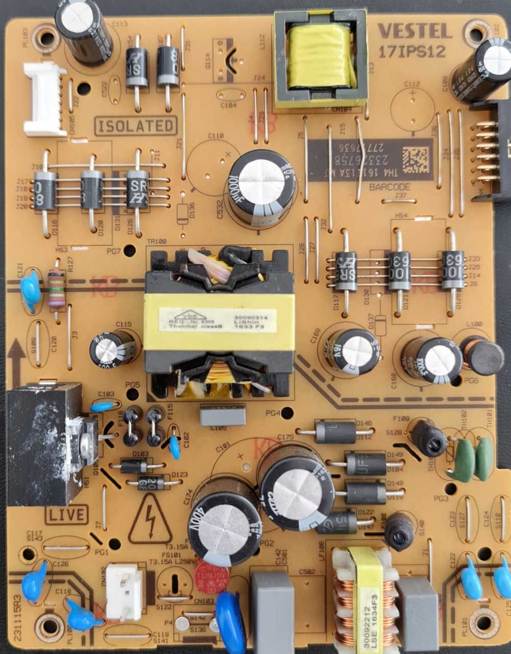 VESTEL,43S2090D,23326758,27717636,POWER,BOARD
