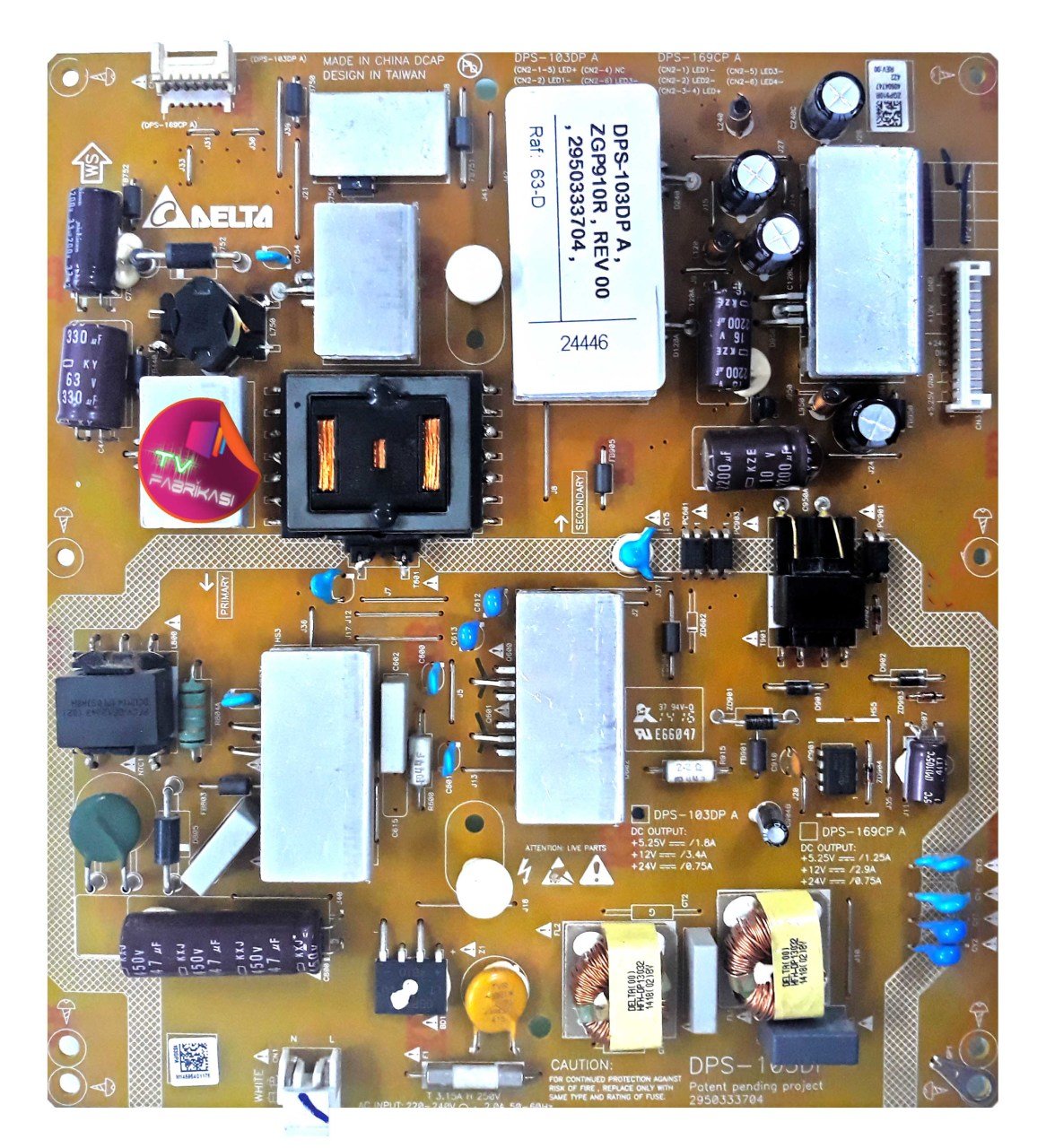 DPS-103DP A , ZGP910R , REV 00 , 2950333704 , POWER BOARD , ARÇELİK BESLEME