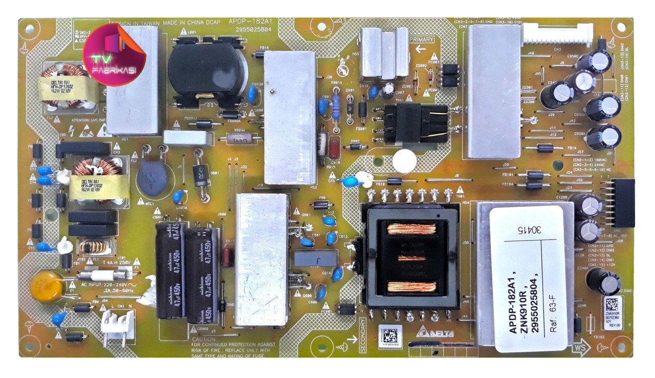 APDP-182A1 , ZNK910R , 2955025804 , GRUNDIG 55 VLE 5537 BG , POWER BOARD , ARÇELİK BESLEME