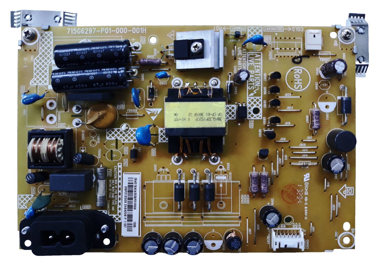 715G6297-P01-000-001H , 24PFL3108 , POWER BOARD , PHILIPS BESLEME
