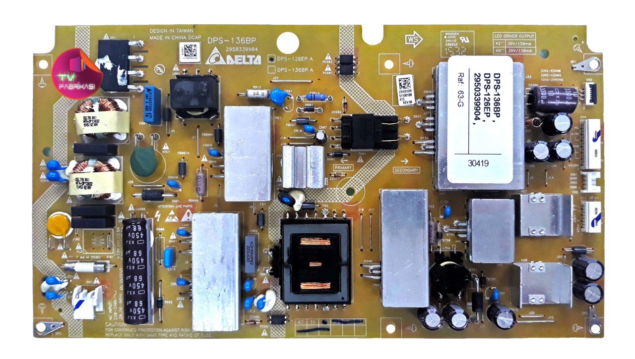 DPS-136BP , DPS-126EP , 2950339904 , ZKK910R , POWER BOARD , ARÇELİK BESLEME