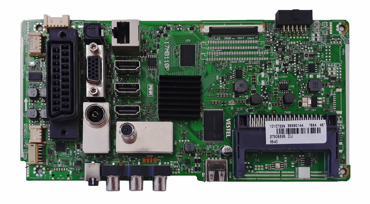 17mb110p , 23390144 , 090517r2 , 43” Dij Panel , Vestel Ves430unel-2d-U01 , Vestel 43fb7500 , Main Board , Vestel Anakart