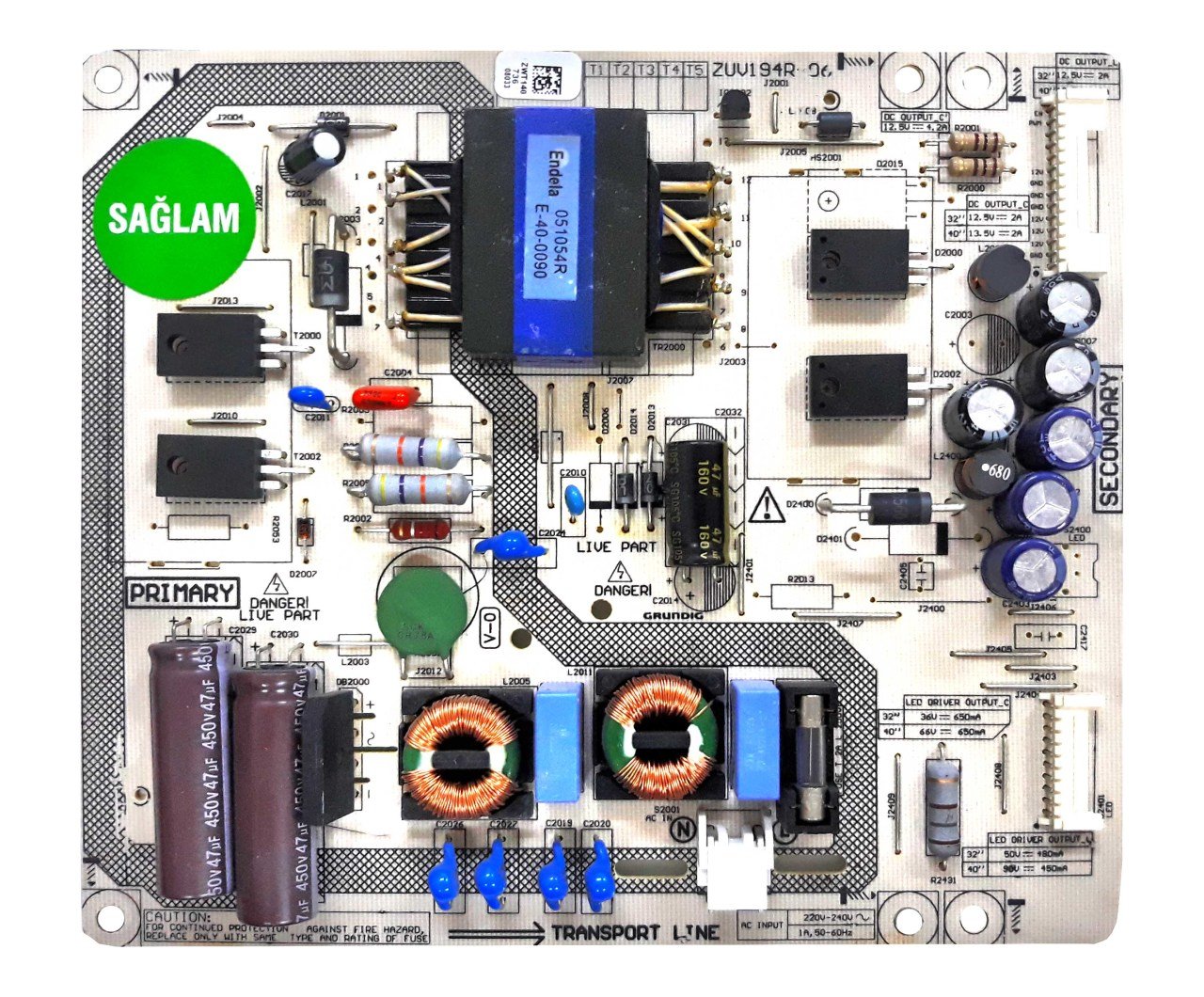 ZUV194R-06 , ZWT140 , A40L57414B , CMO PANEL , V-0 , POWER BOARD , ARÇELİK BESLEME