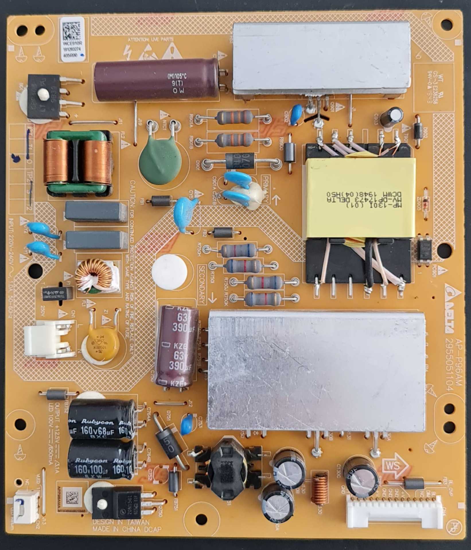 ARÇELİK,A43L8900 5A,WCE910R,AP-P96AM,2955051104POWER BOARD,BESLEME