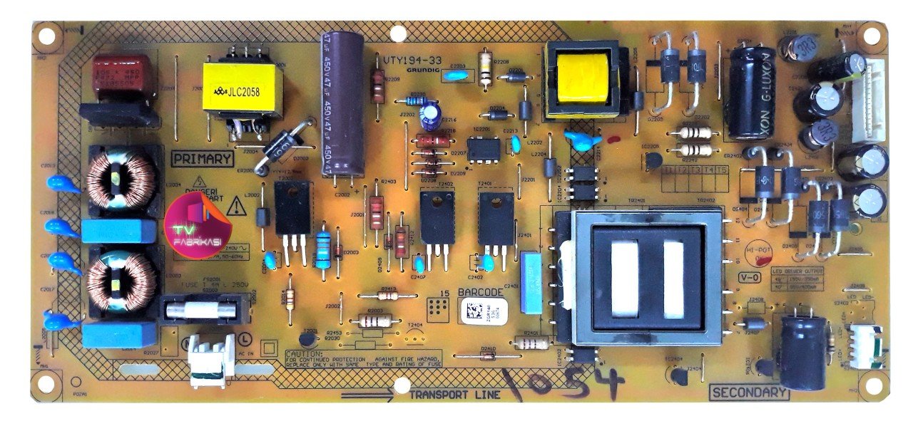 VTY194-33 , ZGR140 , 48VLE5520BG , POWER BOARD , ARÇELİK BESLEME