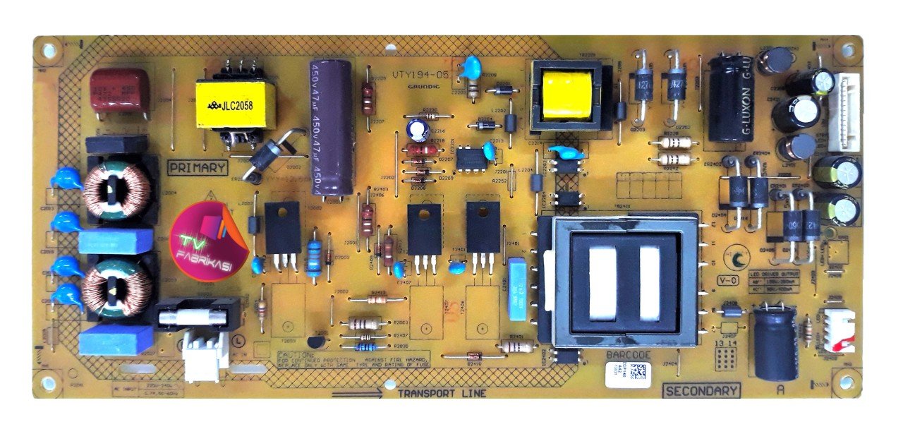 VTY194-05 , ZGP140 , BEKO B40-LB-5433,  A40 LB 5433 , POWER BOARD , ARCELIK BESLEME