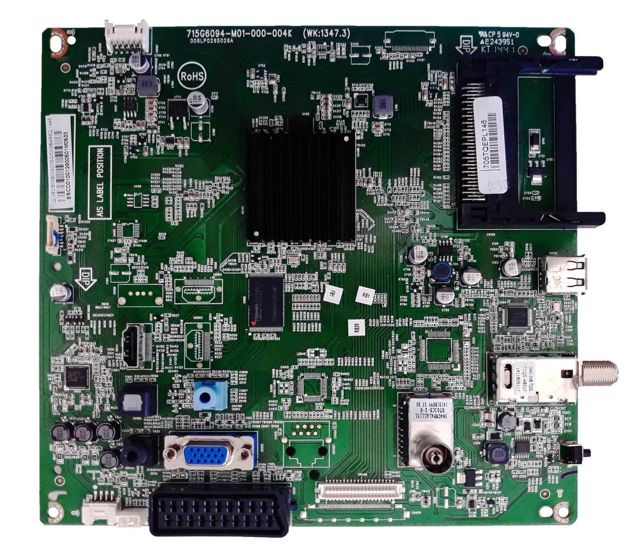 715g6094-M01-000-004k (Wk:1347.3) , Xecb0nb00603sq , Phılıps 24phk4109/12 , 705tqepl146 , Escd01001 , Maın Board , Phılıps Anakart