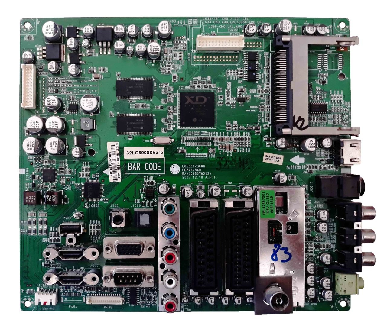 Eax40150702(3) , Ebr43582105 , 32lg5000sharp , Lg 32lg5000-Za , Ld84a-84d , Lc320wxn-Saa2 , Main Board , Lg Anakart