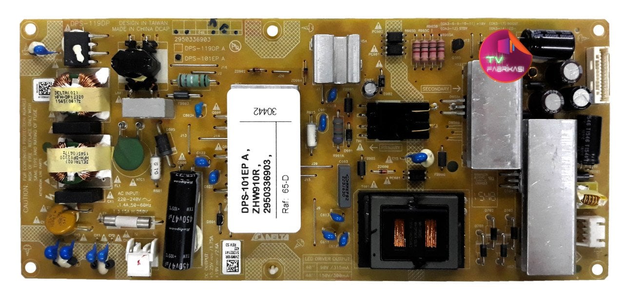 DPS-101EP A , ZHW910R , 2950336903 ,  BEKO B40-LB-5533 , POWER VBOARD , ARÇELİK BESLEME