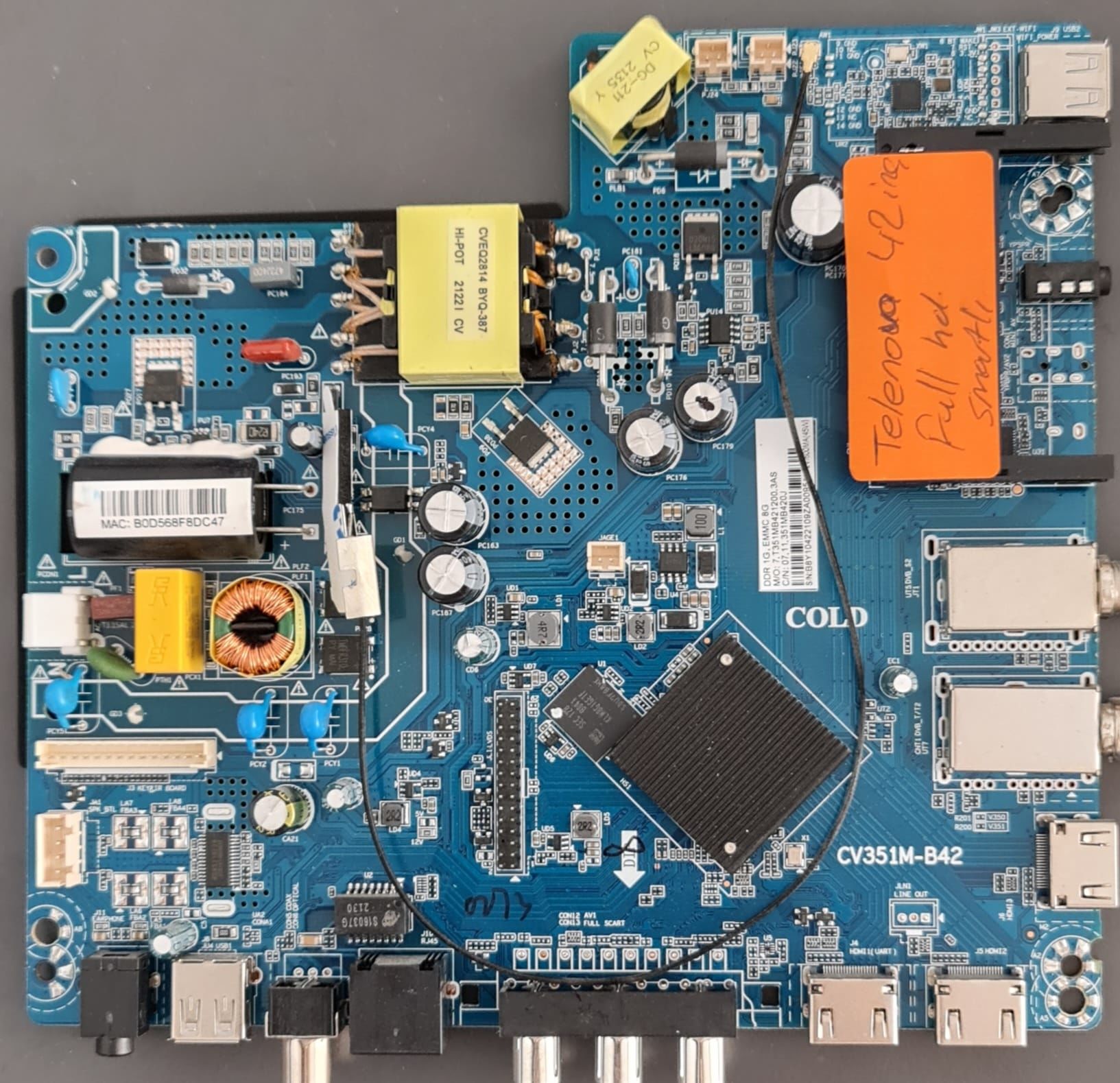 TERENOVA,CV351M-B42,42NS9001,YM-2021344E,7.T351MB421200.3AS,MAİN,BOARD,ANAKART