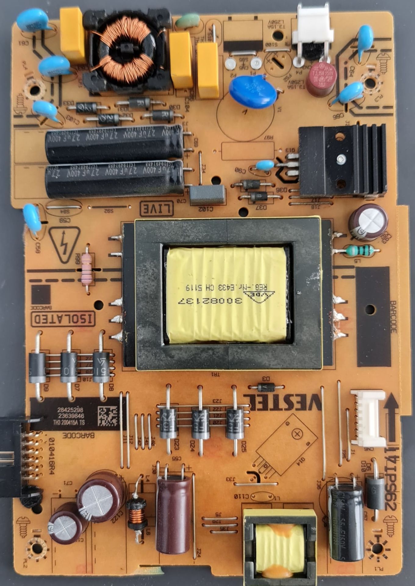 17IPS62,23639846,28425298,43LH650,HI-LEVEL,POWER,BOARD