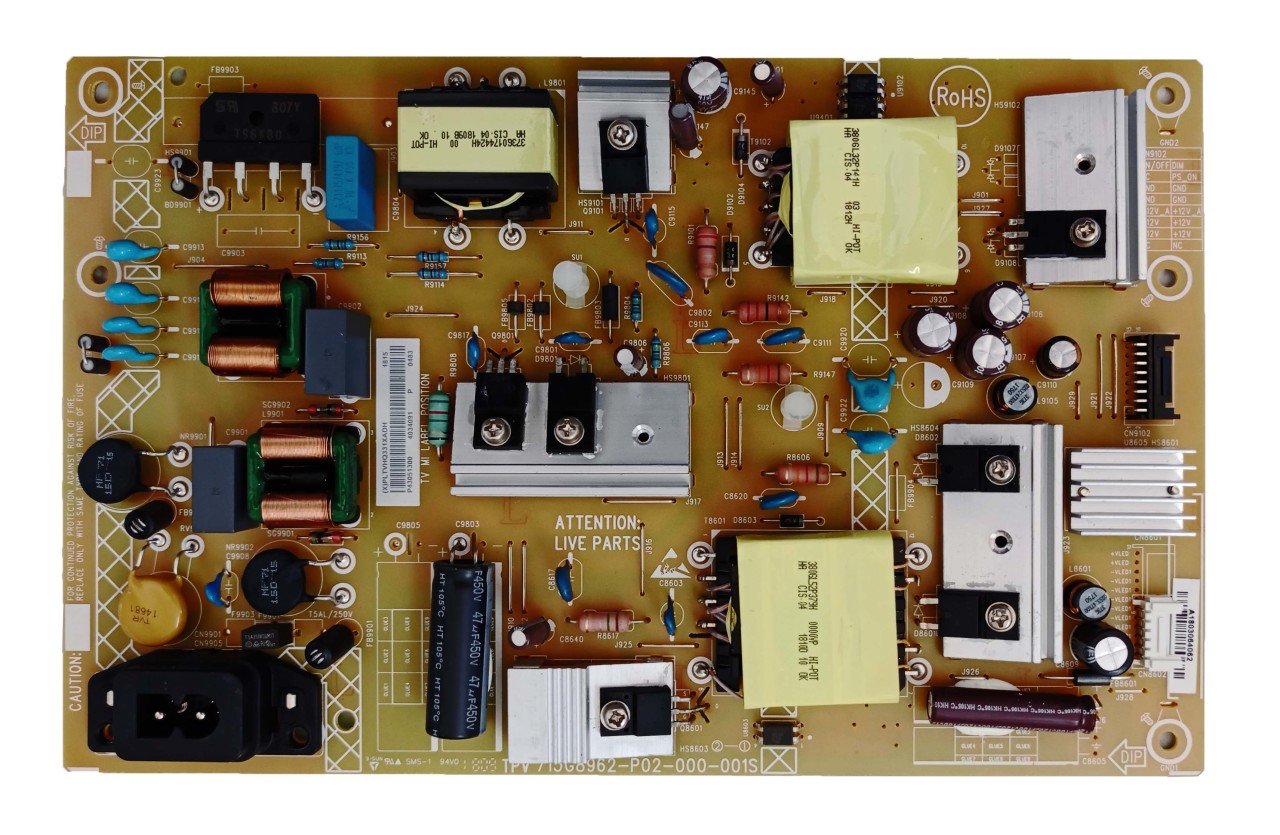 715g8962-P02-000-001s , Pltvhq331xadh , Philips 43pfs5803/62 , Tpt430h3-Duysha.G , Power Board , Philips Besleme