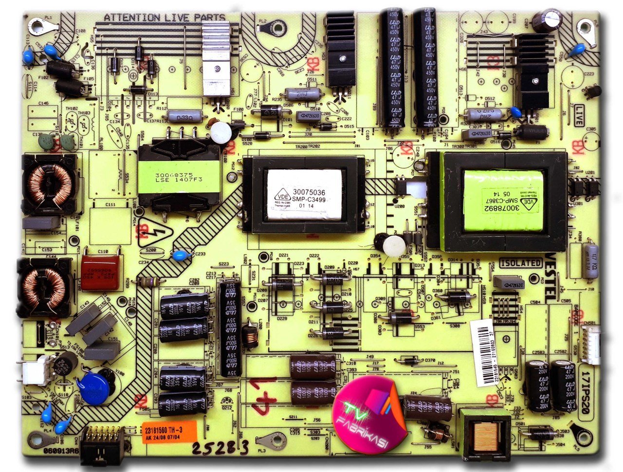 17IPS20 , 060913R6 , 23181545 , POWER BOARD , VESTEL BESLEME