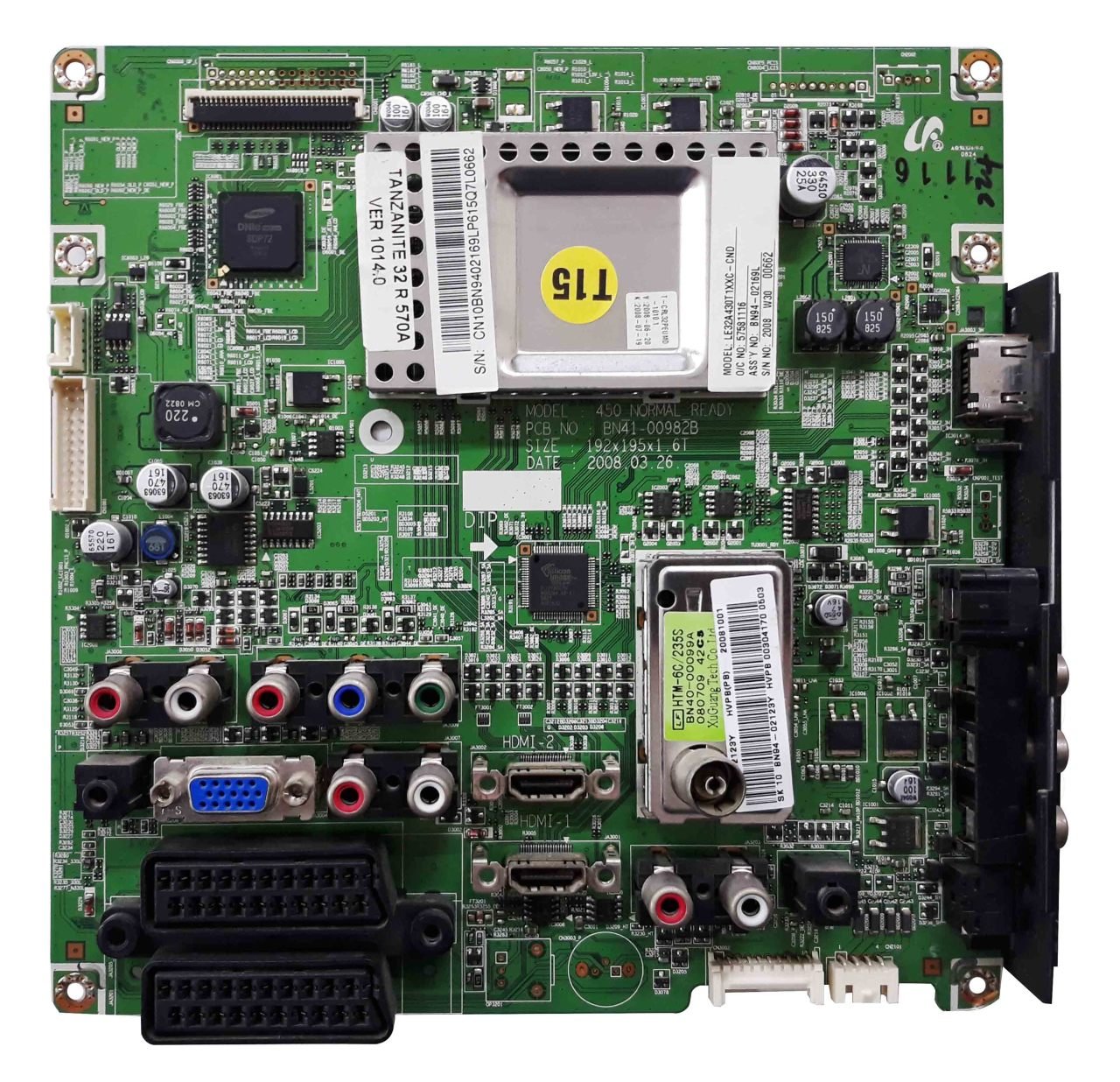 BN41-00982B , BN94-02123Y , LE32A430T1XXC-CND , MAIN BOARD , SAMSUNG ANAKART