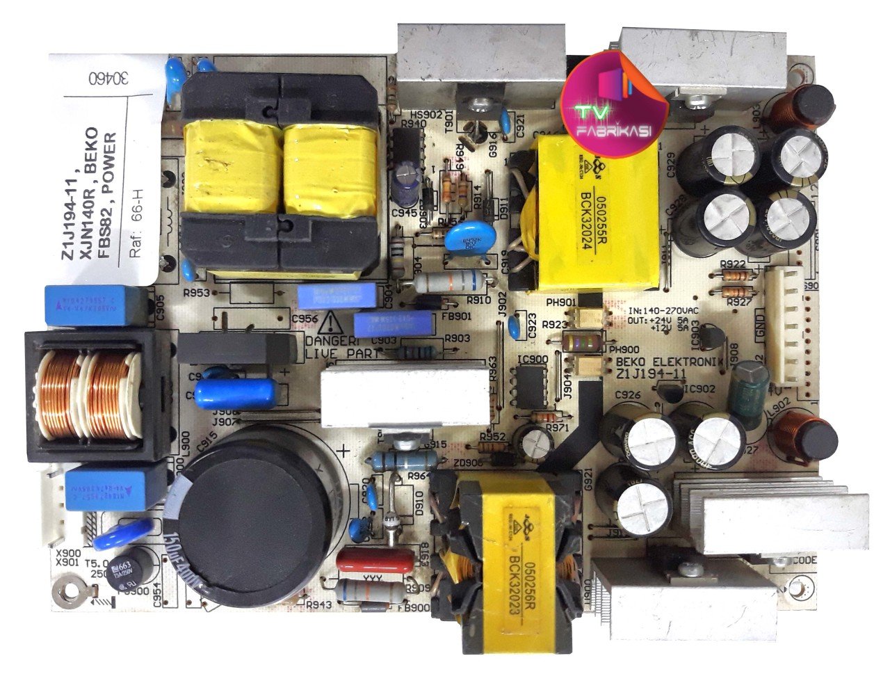 Z1J194-11 , Z1J.194-06 , Z1J.194-04 , XJN140R , BEKO FBS82 , POWER BOARD , ARÇELİK BESLEME