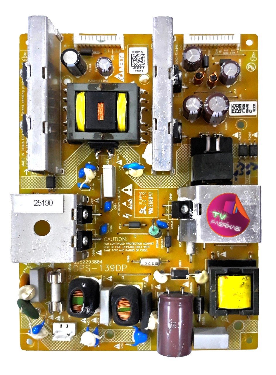 DPS-139DP , 2950293804 , XTT910R,B40-LB-4320 , B40-LB-5333 , LTA400HM23 , LTA400HN23 , POWER BOARD , ARÇELİK BESLEME