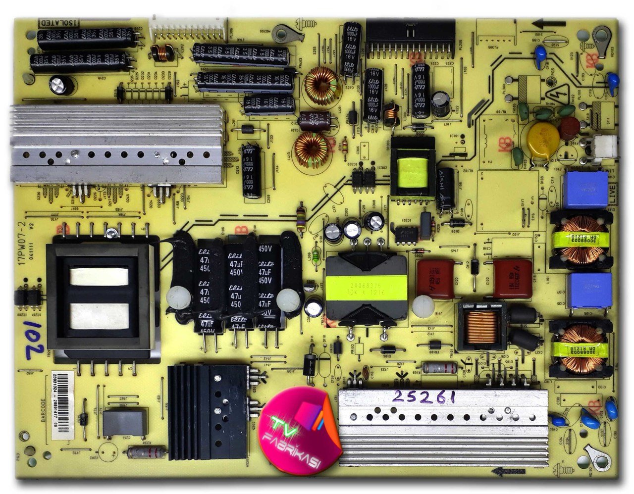 17PW07-2 , 041111 , 23031324 , POWER BOARD , VESTEL BESLEME
