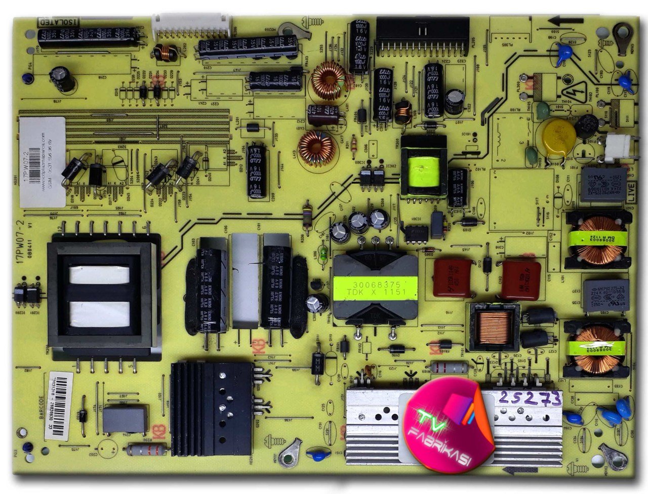 17PW07-2 , 041111 , 23031318 , POWER BOARD , VESTEL BESLEME