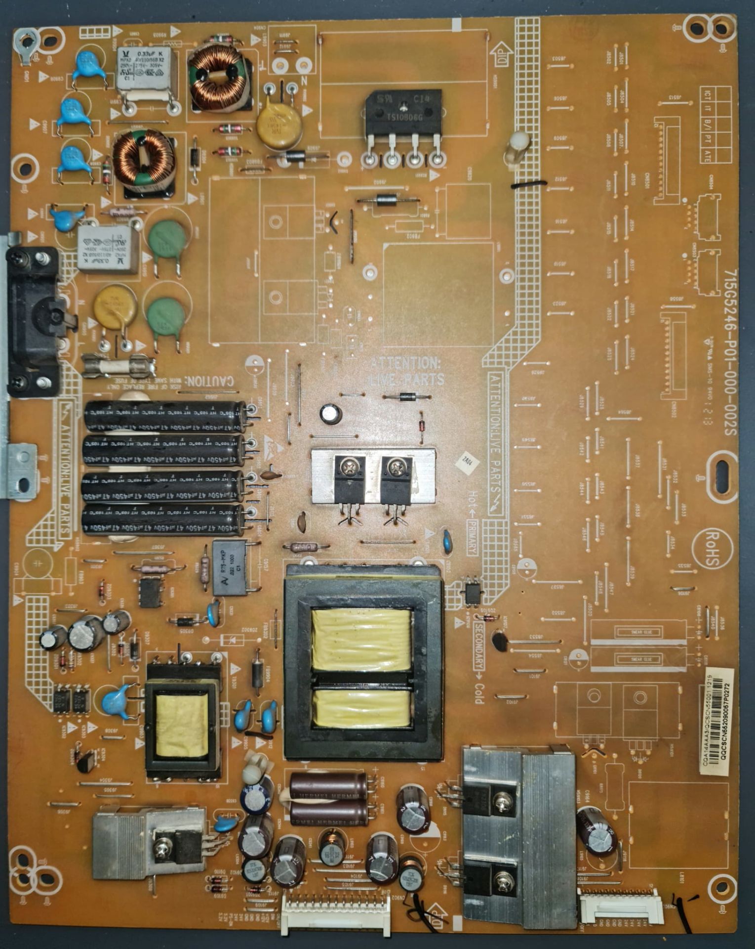 Philips 42PFL3527H/12,715G5246-P01-000-002S,CQA14AAA3/QCSCN55001 1219,POWER,BOARD