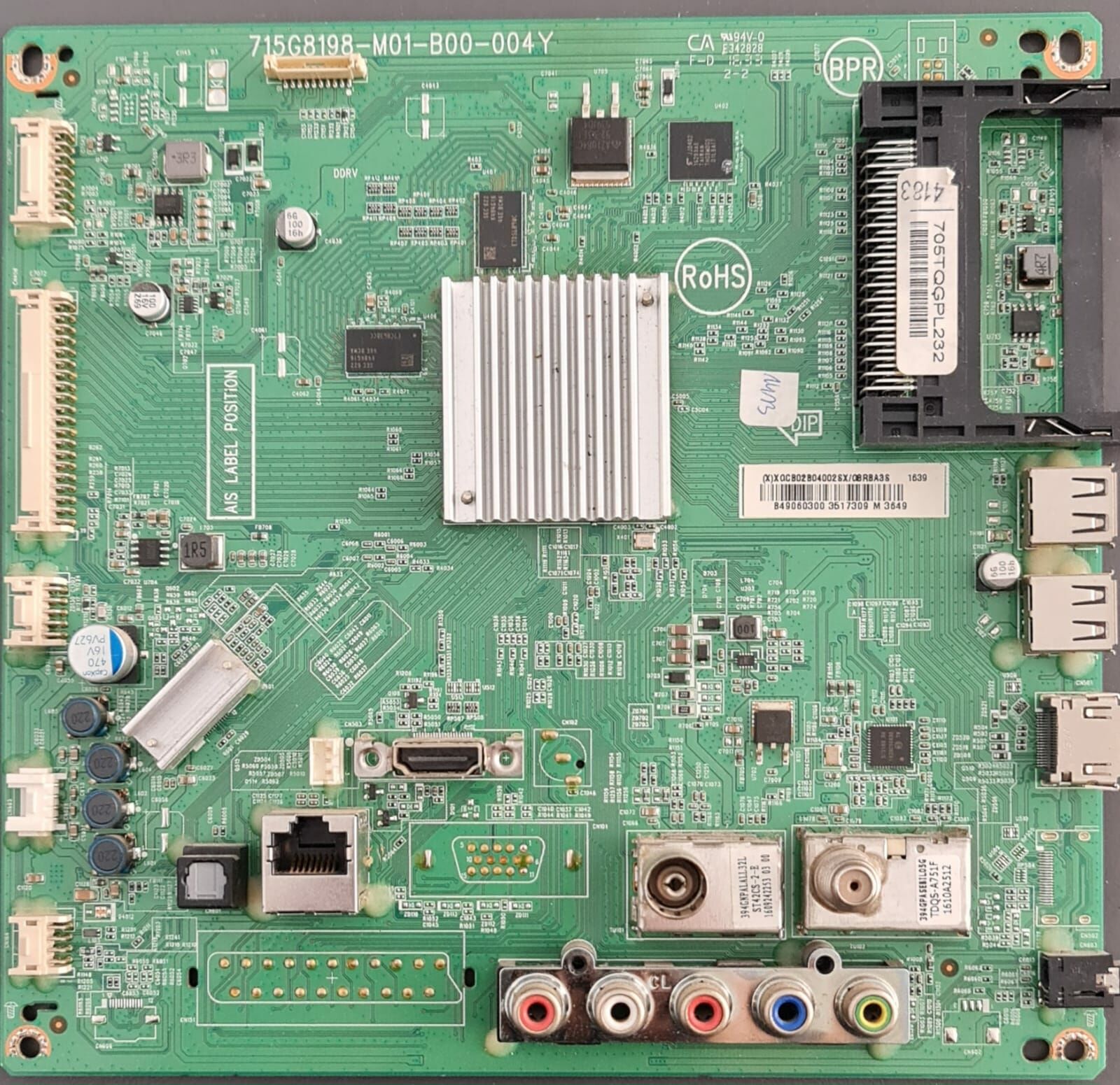 PHILIPS 49PFS5301,715G8198-M01-B00-004Y,705TQGPL232,MAİN,BOARD