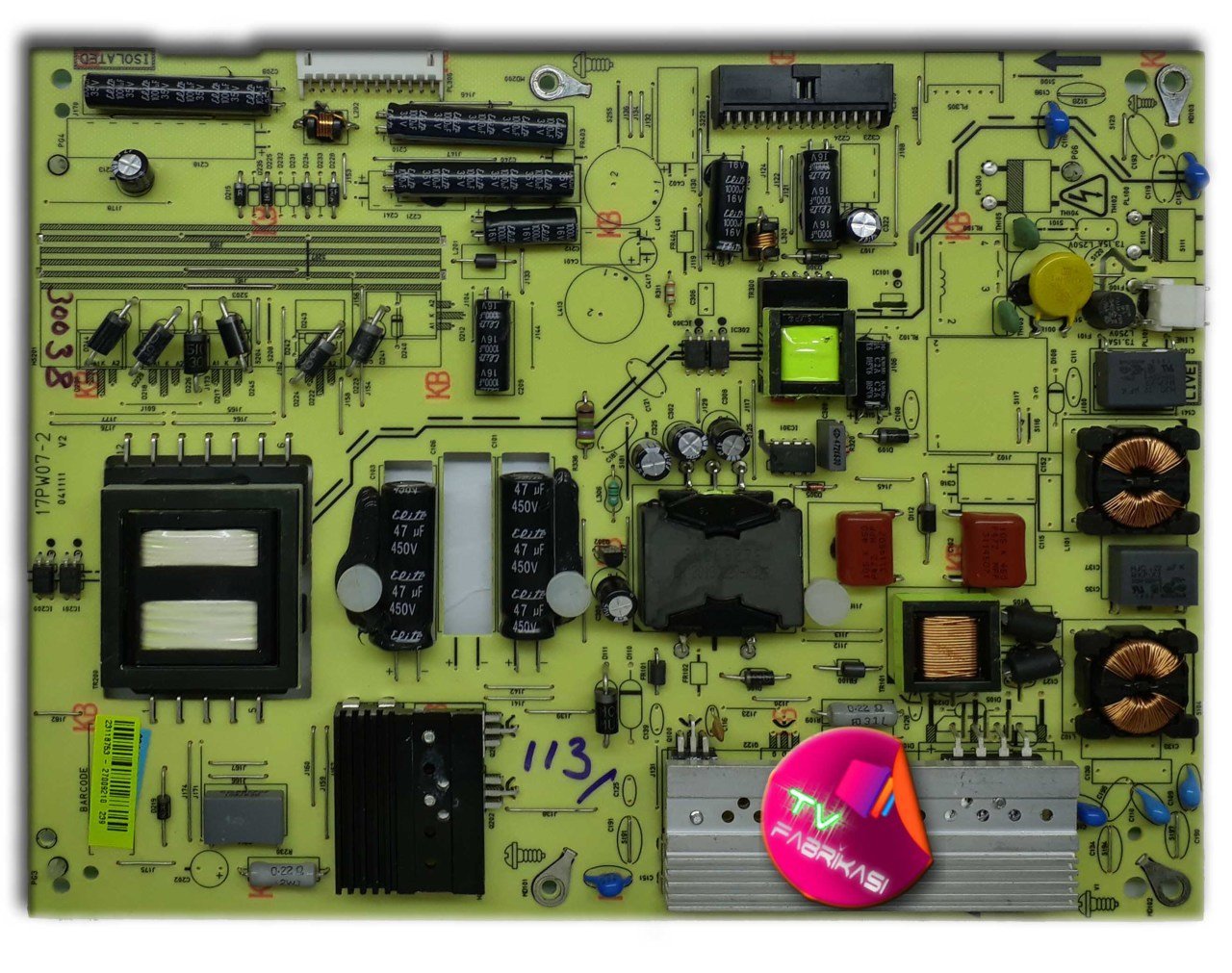 17PW07-2 , 041111 , 23118753 , POWER BOARD , VESTEL BESLEME