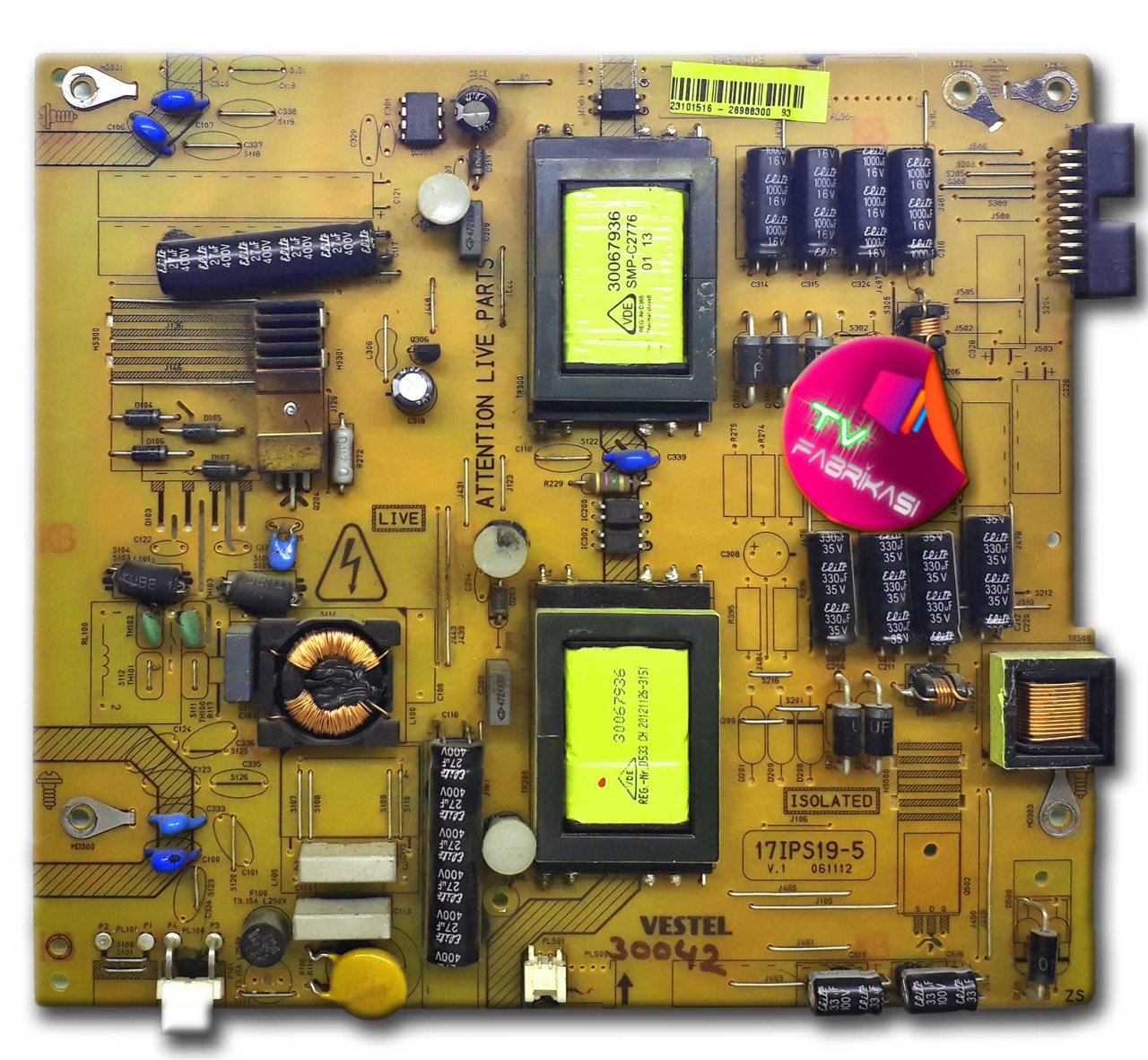 17IPS19-5 , 061112 , 23101516 , POWER BOARD , VESTEL BESLEME